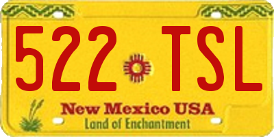 NM license plate 522TSL