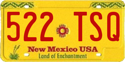 NM license plate 522TSQ