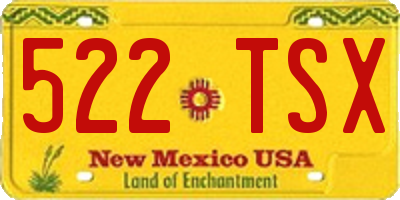 NM license plate 522TSX