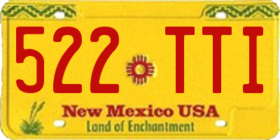 NM license plate 522TTI