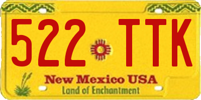 NM license plate 522TTK
