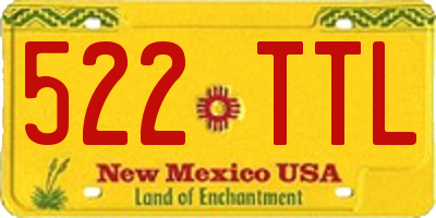 NM license plate 522TTL