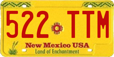 NM license plate 522TTM