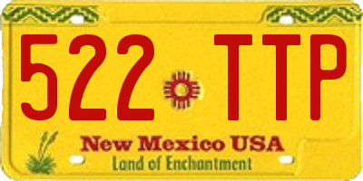NM license plate 522TTP