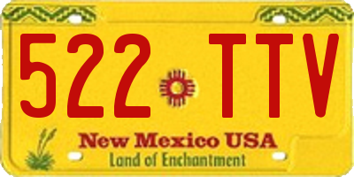 NM license plate 522TTV