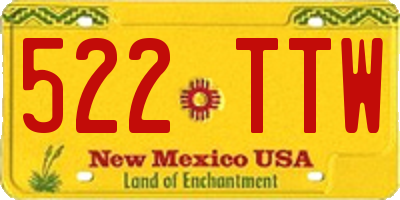 NM license plate 522TTW