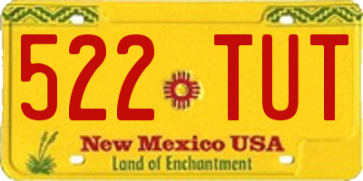 NM license plate 522TUT