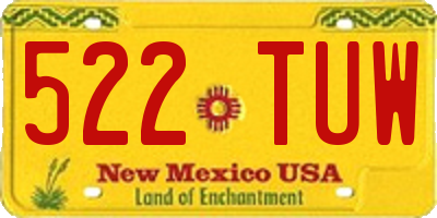 NM license plate 522TUW