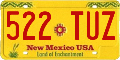 NM license plate 522TUZ