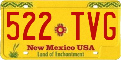 NM license plate 522TVG