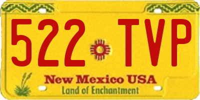 NM license plate 522TVP