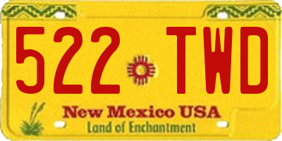 NM license plate 522TWD