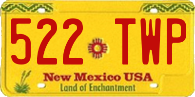 NM license plate 522TWP
