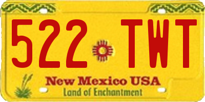 NM license plate 522TWT