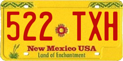 NM license plate 522TXH
