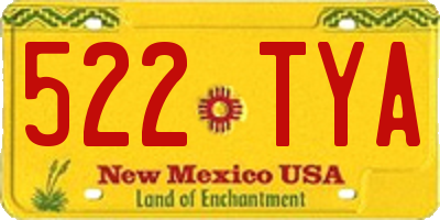 NM license plate 522TYA