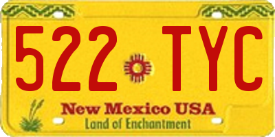 NM license plate 522TYC