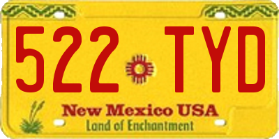 NM license plate 522TYD