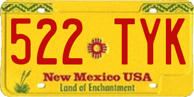 NM license plate 522TYK