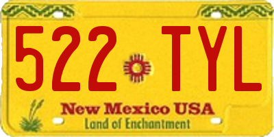 NM license plate 522TYL