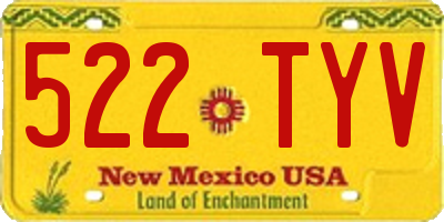 NM license plate 522TYV