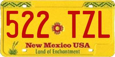 NM license plate 522TZL