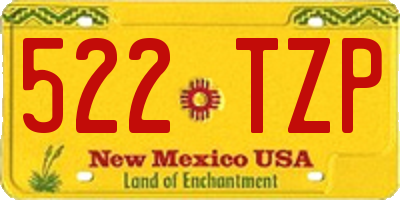 NM license plate 522TZP