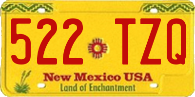 NM license plate 522TZQ