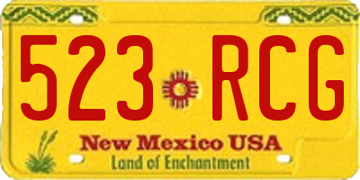 NM license plate 523RCG