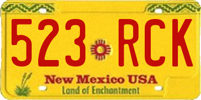 NM license plate 523RCK