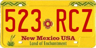 NM license plate 523RCZ