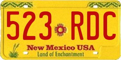 NM license plate 523RDC