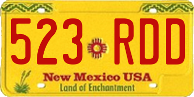 NM license plate 523RDD