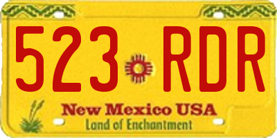NM license plate 523RDR