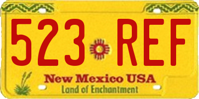 NM license plate 523REF