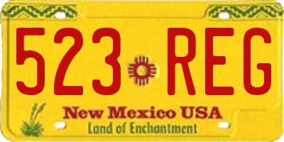 NM license plate 523REG