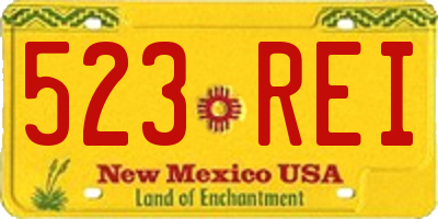 NM license plate 523REI