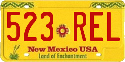 NM license plate 523REL