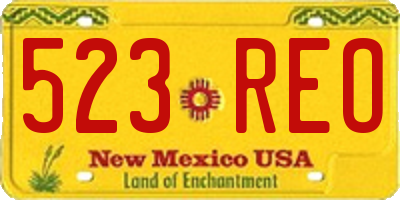 NM license plate 523REO