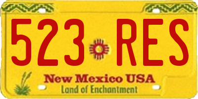 NM license plate 523RES