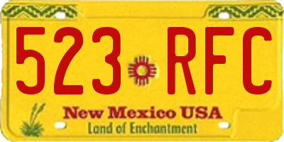 NM license plate 523RFC