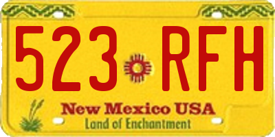 NM license plate 523RFH