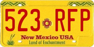 NM license plate 523RFP