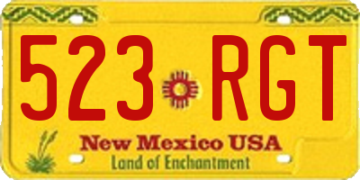 NM license plate 523RGT