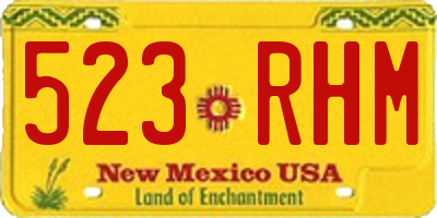 NM license plate 523RHM