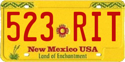 NM license plate 523RIT