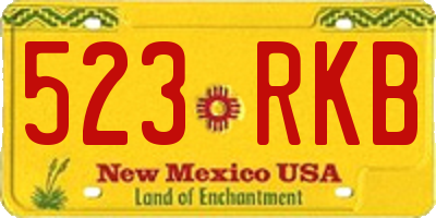 NM license plate 523RKB