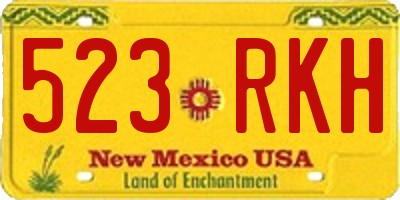 NM license plate 523RKH