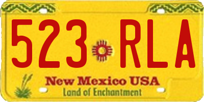 NM license plate 523RLA