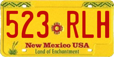 NM license plate 523RLH